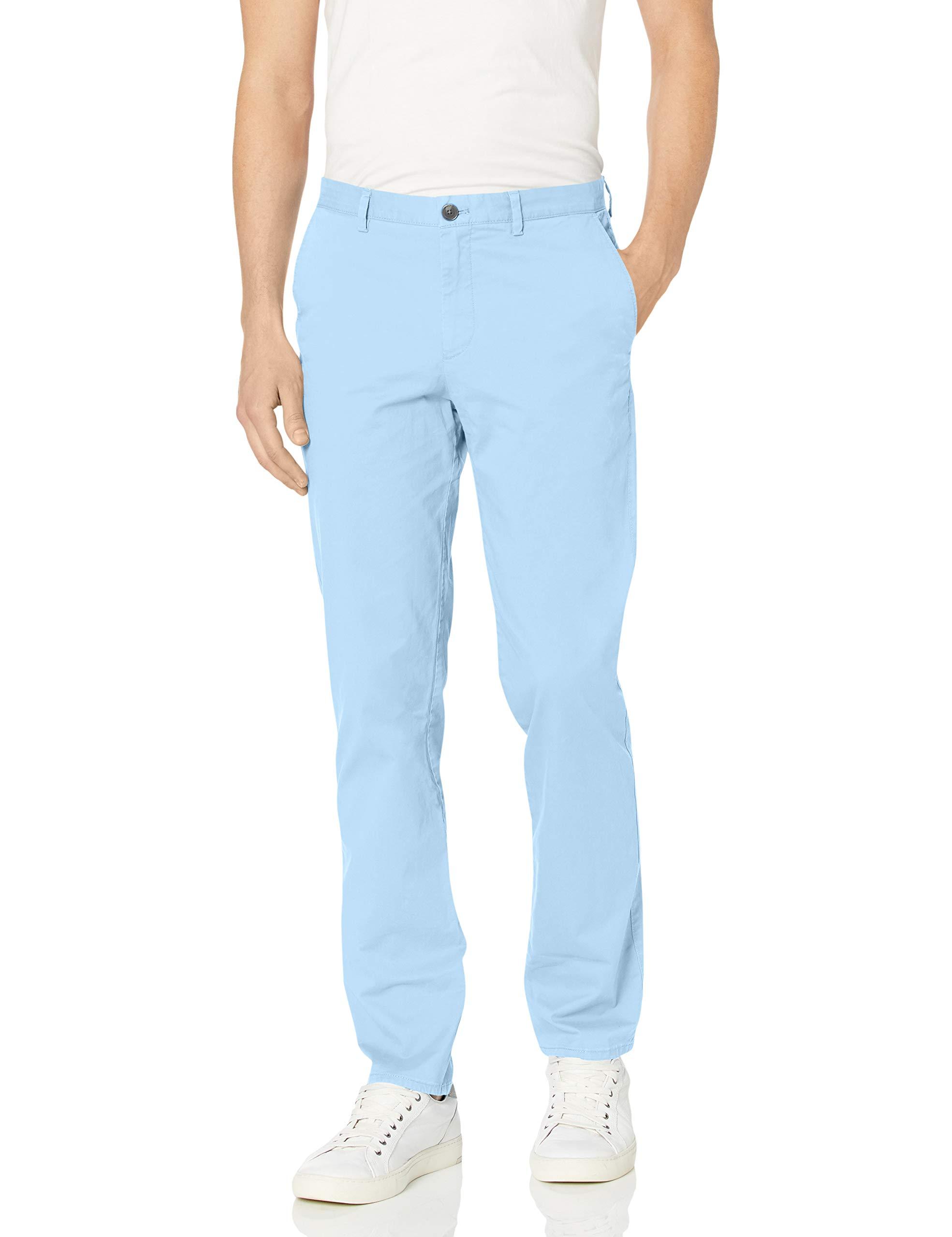 Calvin Klein Refined Stretch Chino Slim Fit Pant in Blue for Men | Lyst