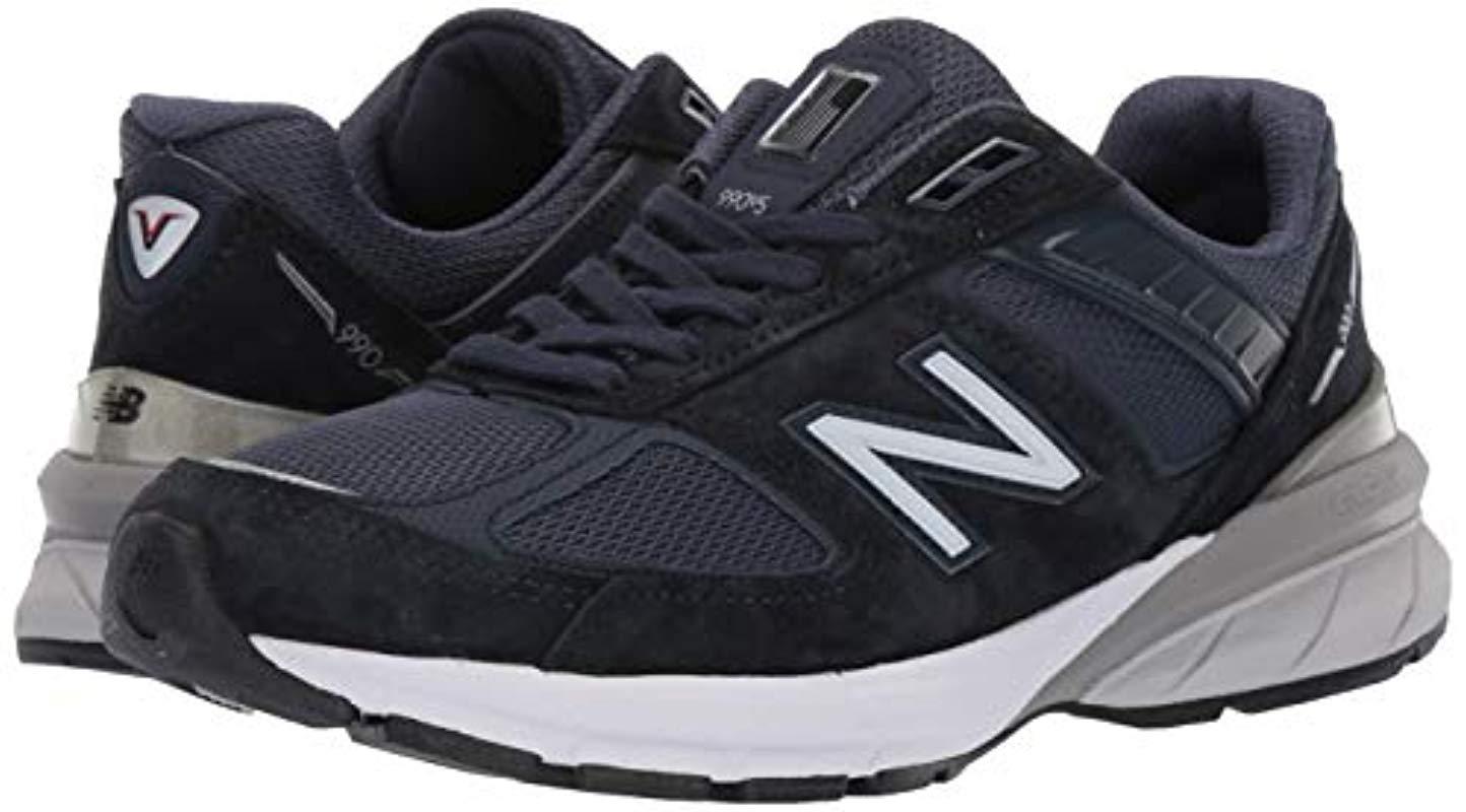 New Balance Suede 990v5 in Navy/Silver 