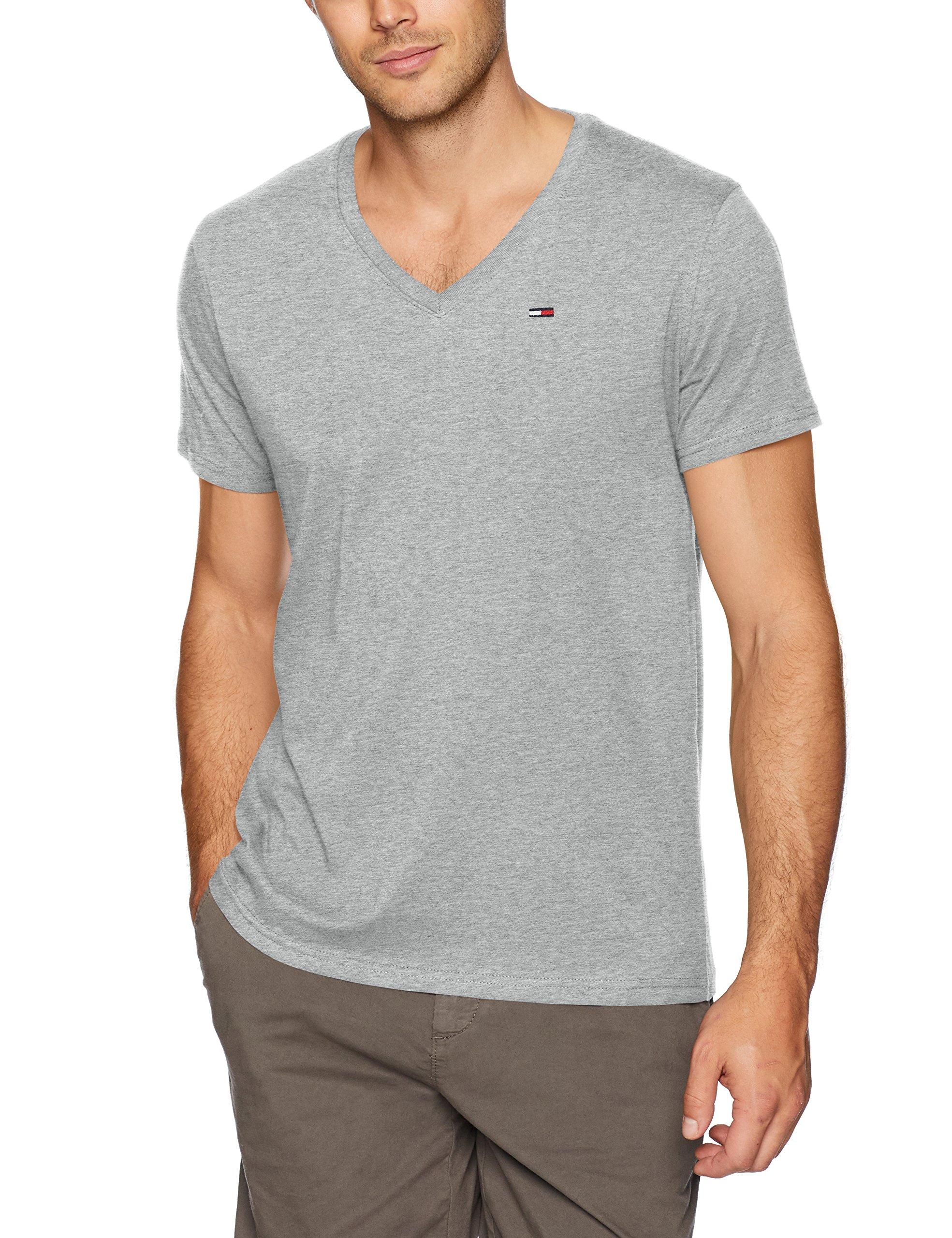 Tommy Hilfiger Denim Grey Men's Small Size Short T-Shirt 