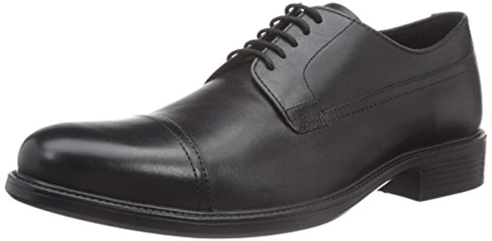 Geox Leather Carnaby 8 Cap Toe Brogue Shoe Oxford in Black for Men ...