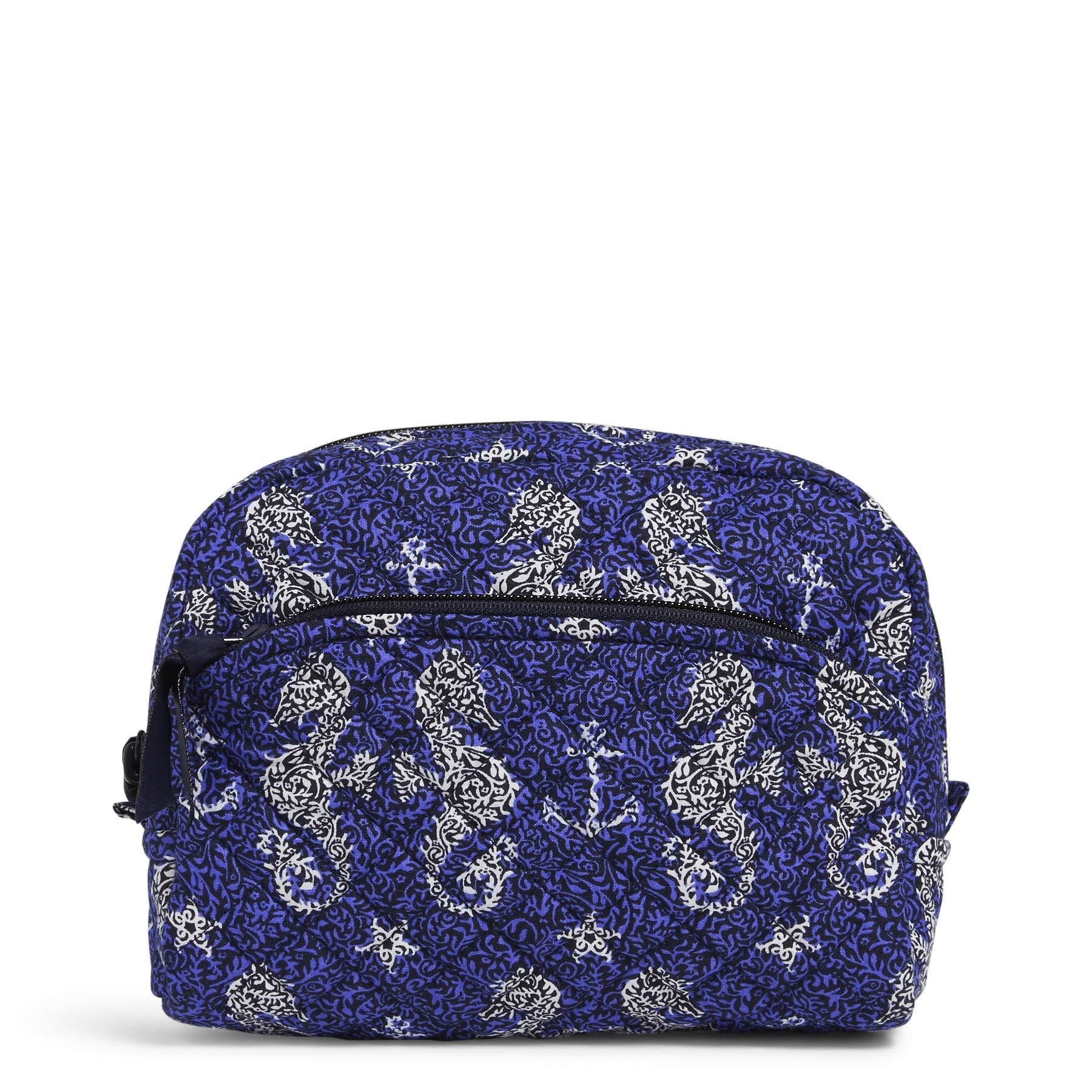 Vera Bradley Signature Cotton Large Cosmetic Makeup Bag in Blue Lyst