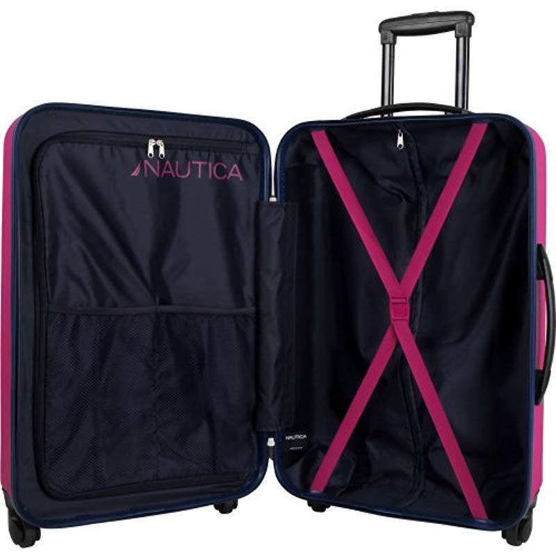 Nautica Hardside Carry On Luggage20 Inch Spinner Wheels Suitcase in