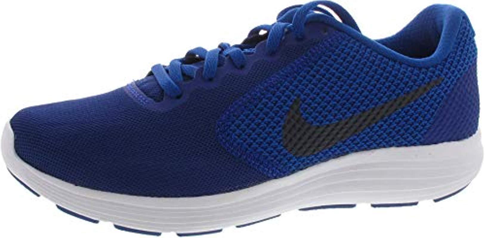 Nike Rubber Revolution 3 Running Shoe in Blue for Men - Lyst