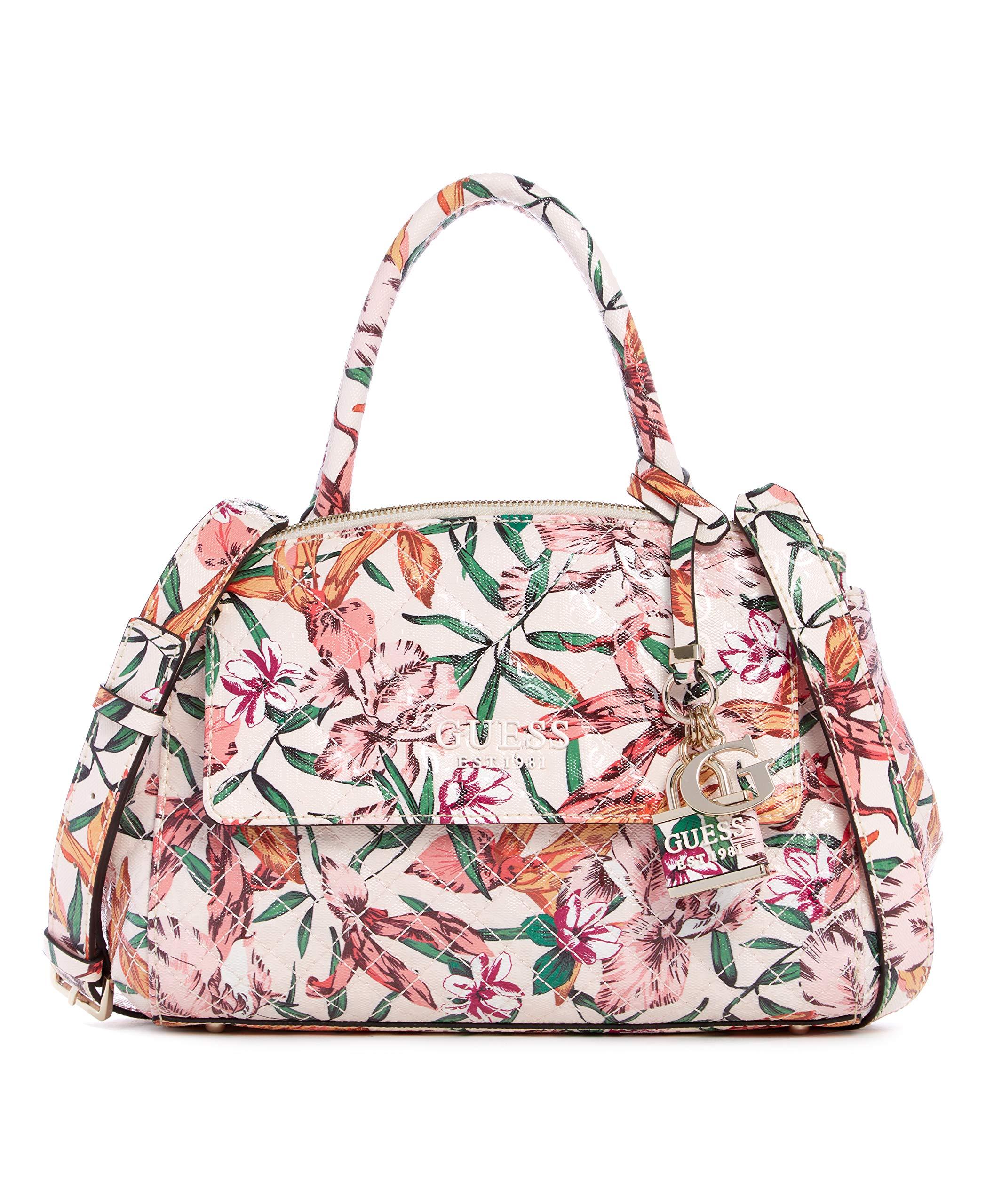 guess floral satchel