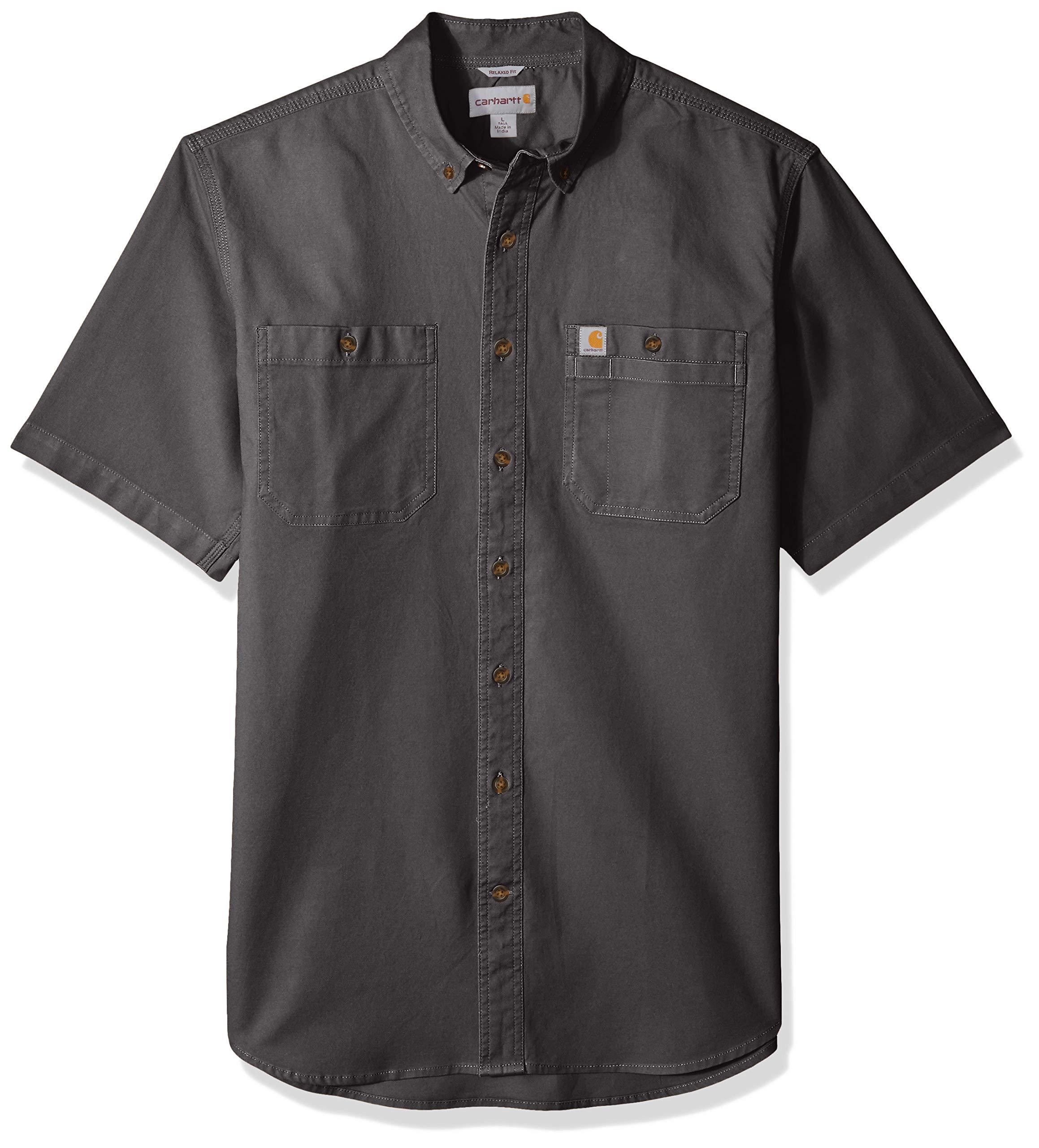 Carhartt Cotton Rugged Flex Rigby Short Sleeve Work Shirt in Gray for ...