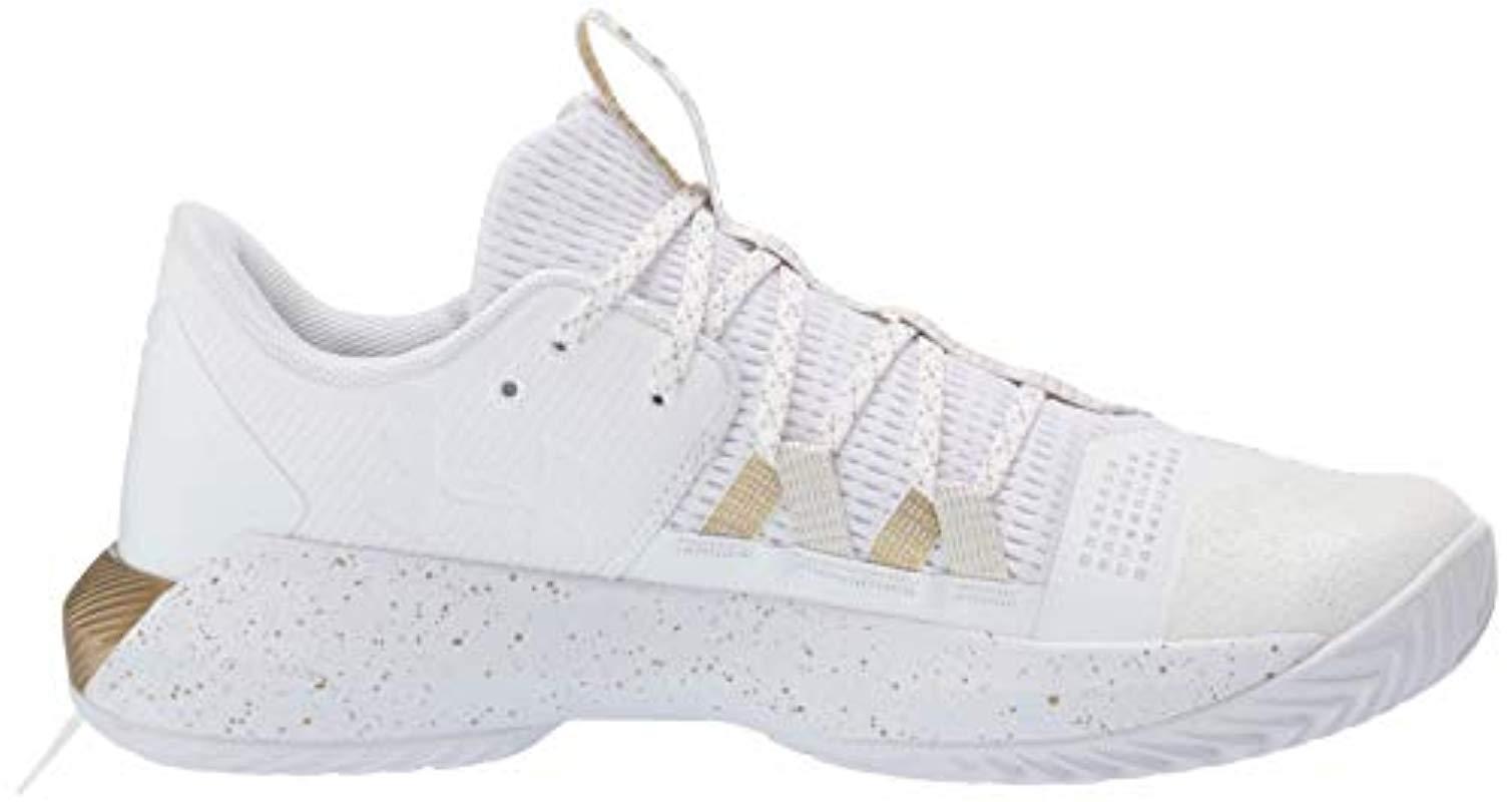 under armour white and gold volleyball shoes