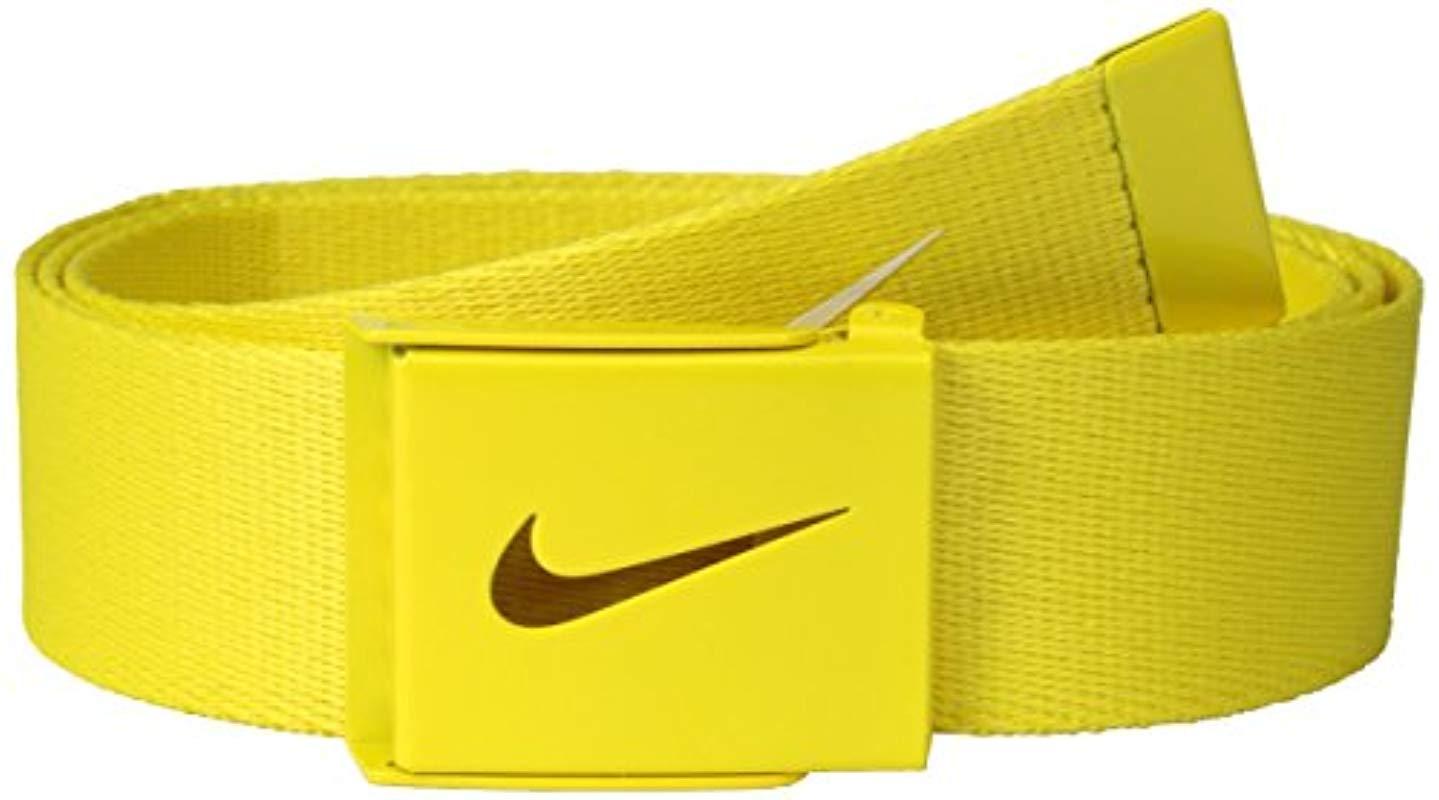 Nike Tech Essentials Single Web Golf Belt in Yellow for Men | Lyst