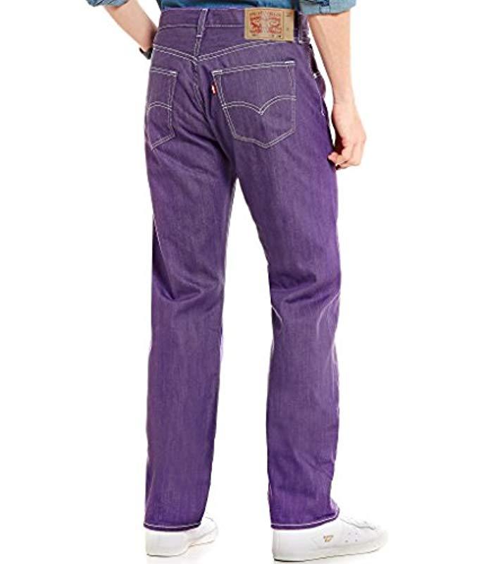 Levi's 501 Original Shrink-to-fit Jeans in Purple for Men | Lyst
