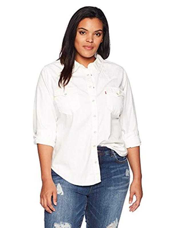 white plus size levi jeans