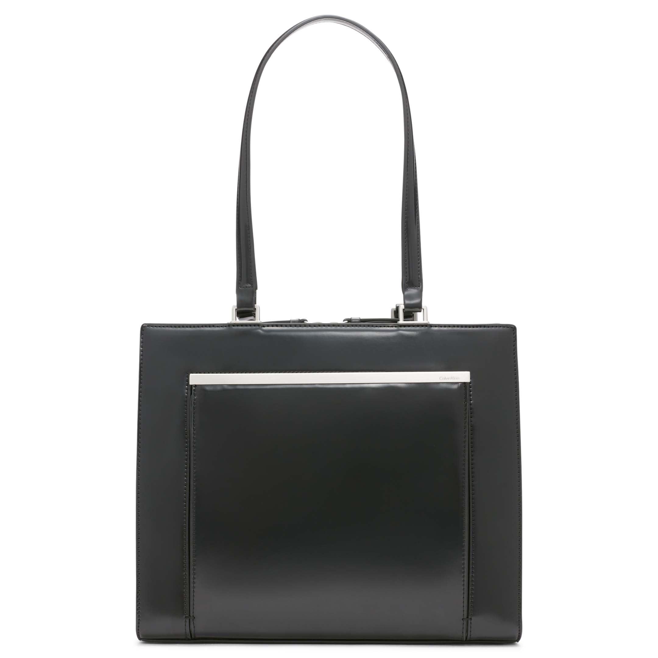 Calvin Klein Astrid Triple Compartment Organizational Tote in Black Lyst
