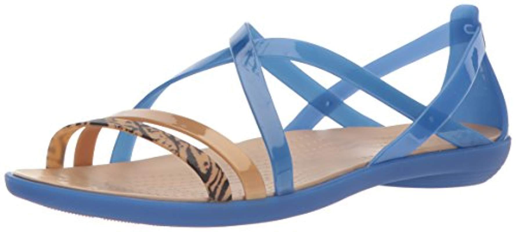 Crocs™ Isabella Graphic Strappy Sandal S Blue Jean Gold Freepost - Save ...