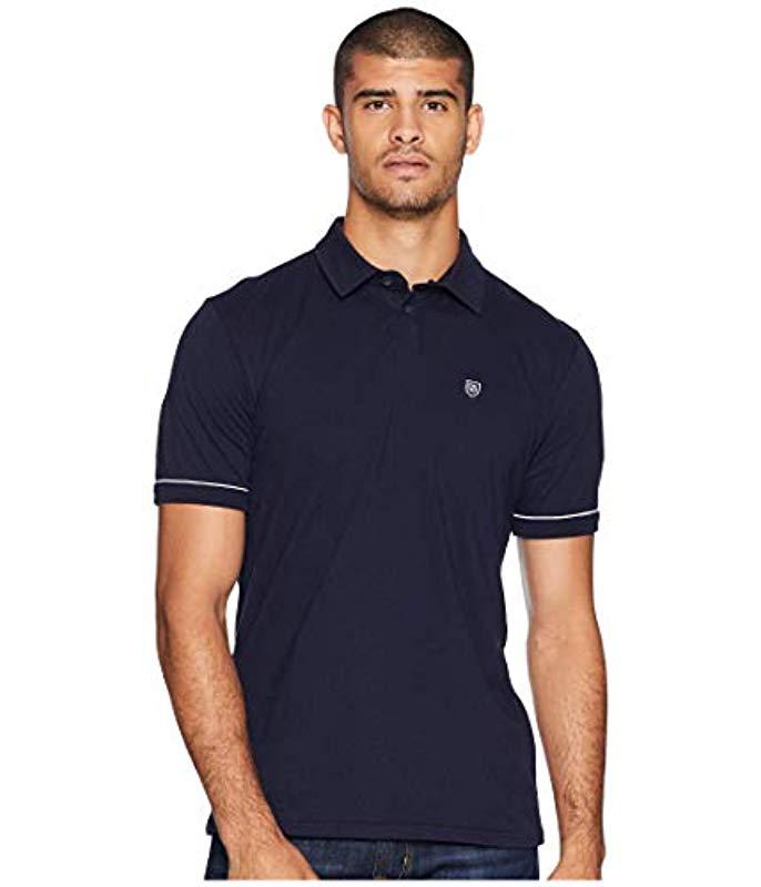 Brixton Mens Carlos Tailored Fit Short Sleeve Polo Knit Shirt