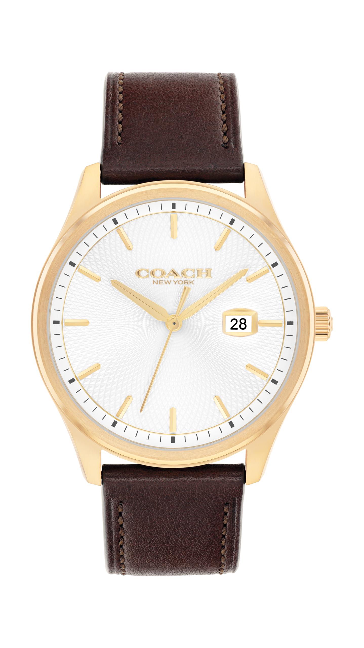 COACH Oliver 3h Quartz Watch in Black for Men Lyst