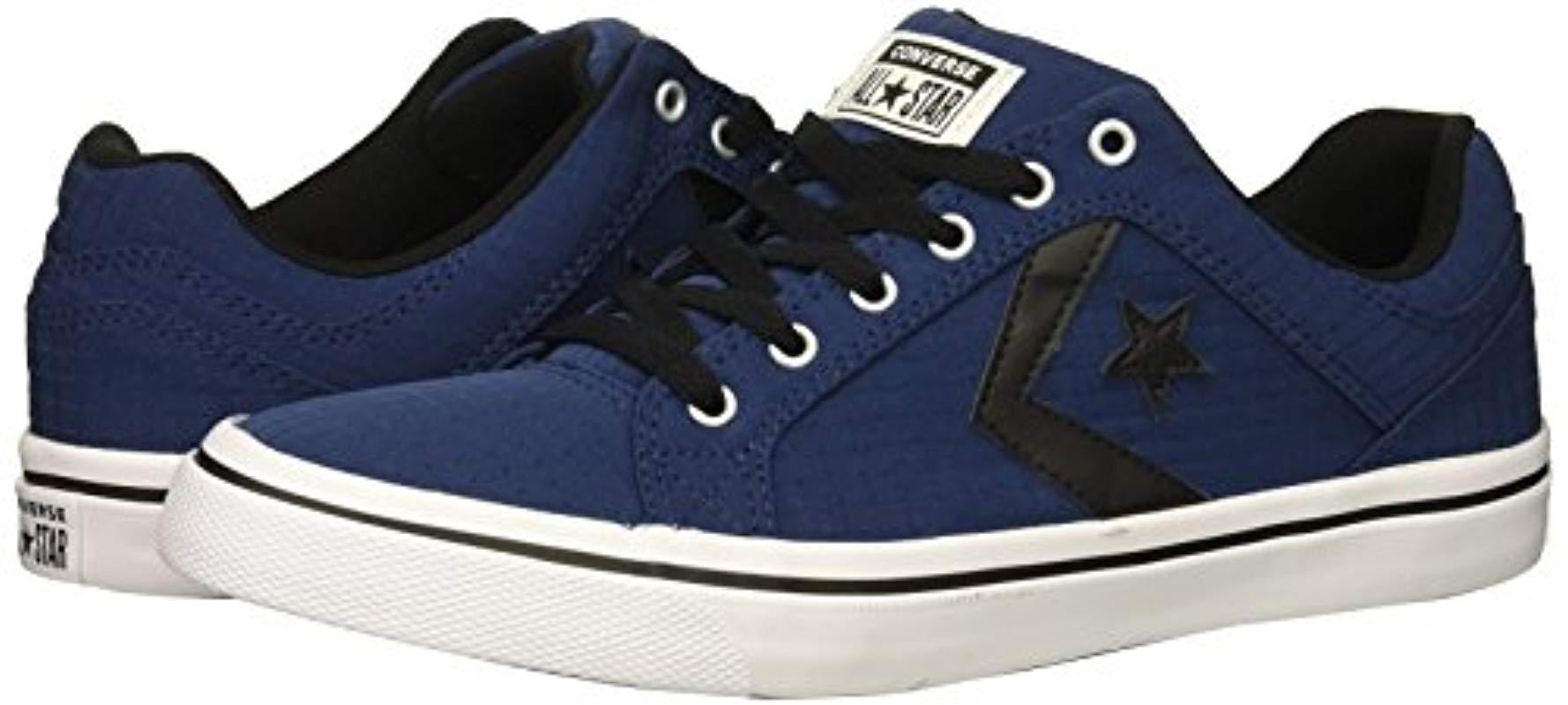 Converse El Distrito Ripstop Canvas Low Top Sneaker in Navy/Black/White  (Blue) for Men | Lyst