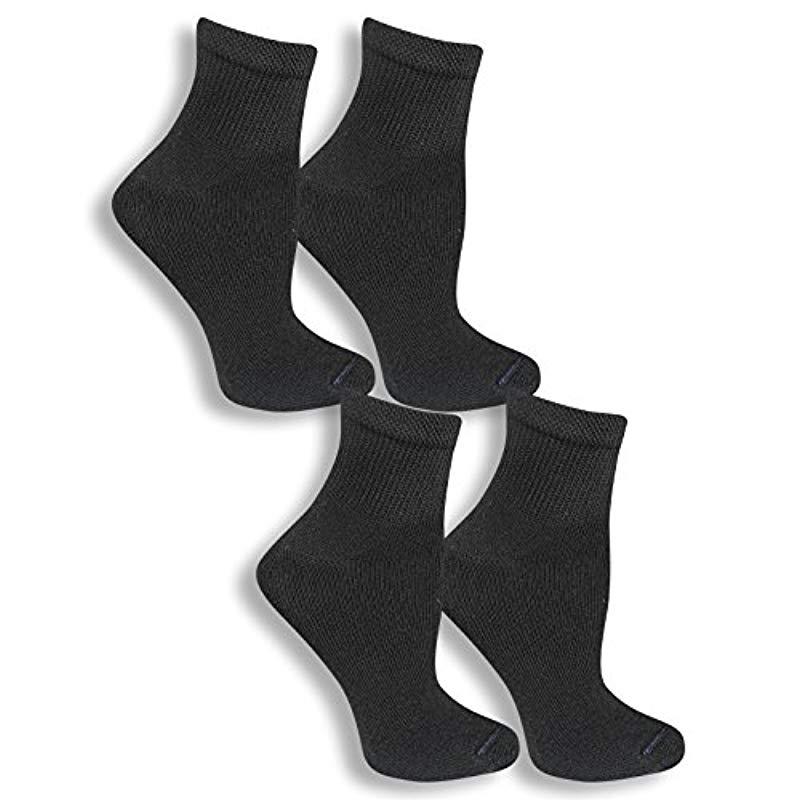 Dr. Scholls Synthetic 4 Pack Diabetic And Circulatory Non Binding Ankle Socks, 0 in Black for