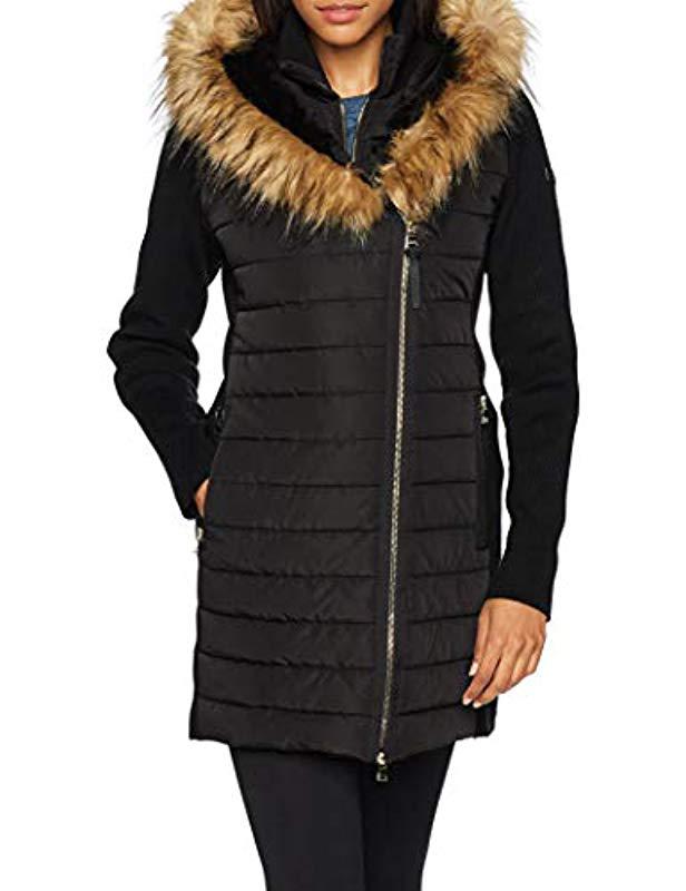 calvin klein performance puffer jacket with knit sleeves