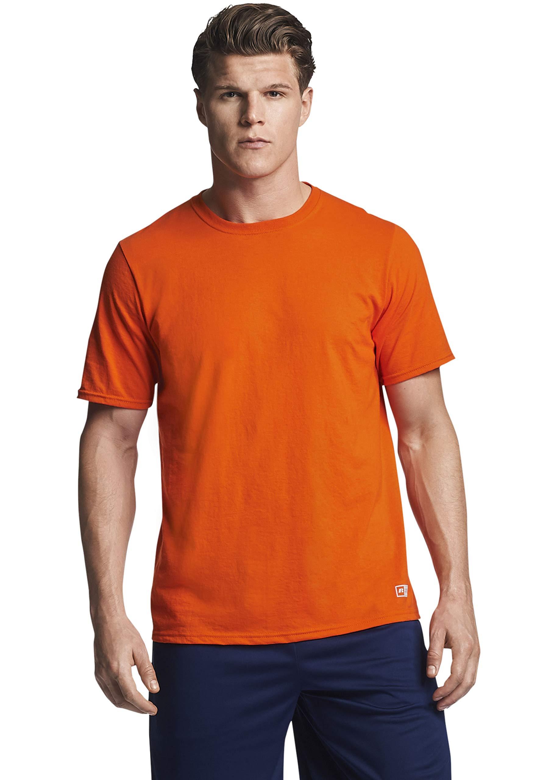 Russell Athletic Cotton Performance Short Sleeve T-shirt in Burnt ...