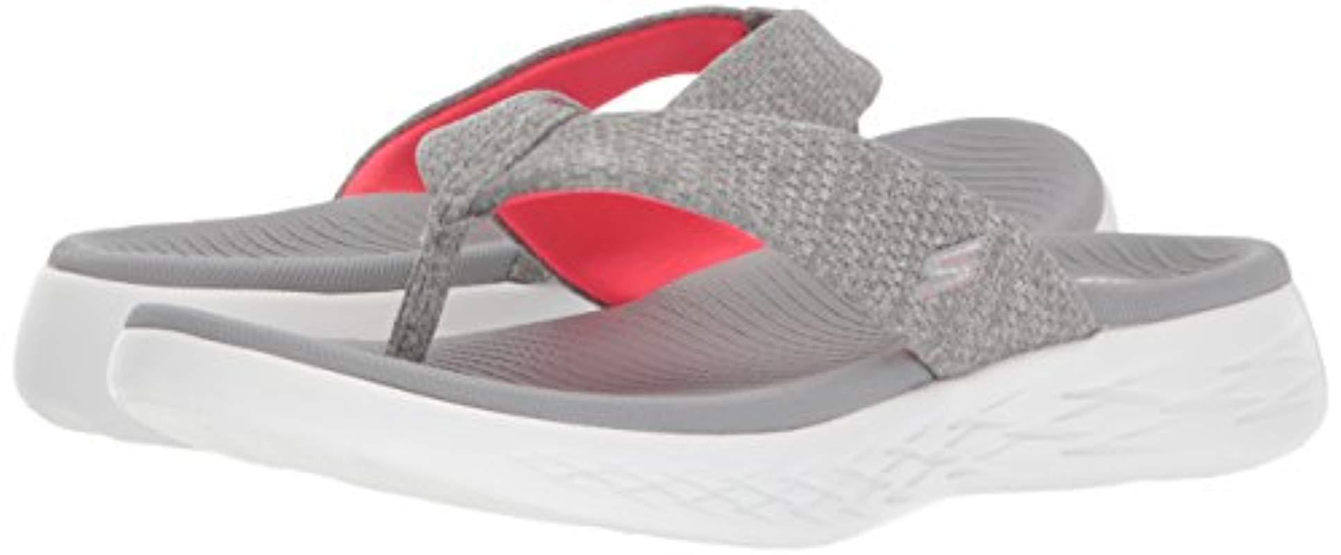 Skechers On-the-go 600-preferred Flip-flop in Gray/Pink (Gray) - Lyst