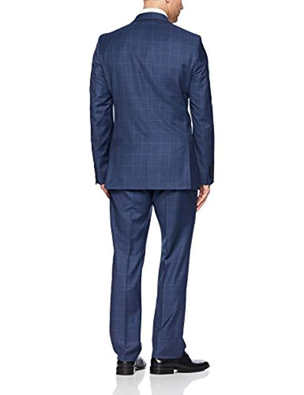 Calvin Klein Mabry Slim Fit 2 Button Suit in Navy (Blue) for Men - Lyst