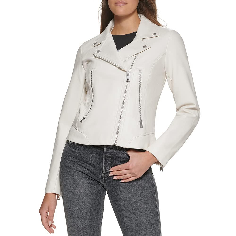 Levi's Faux Leather Asymmetrical Moto Jacket in Gray | Lyst