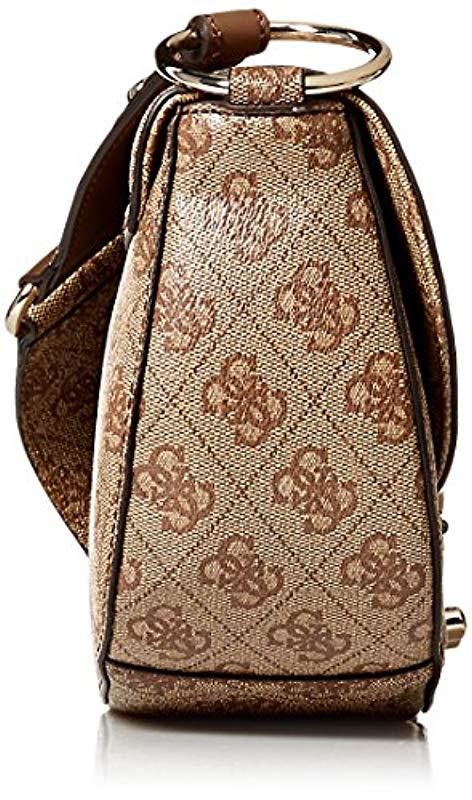 Guess Florence Shoulder Bag Bro In Brown Lyst Guess Florence Shoulder Bag Bro In Brown Lyst