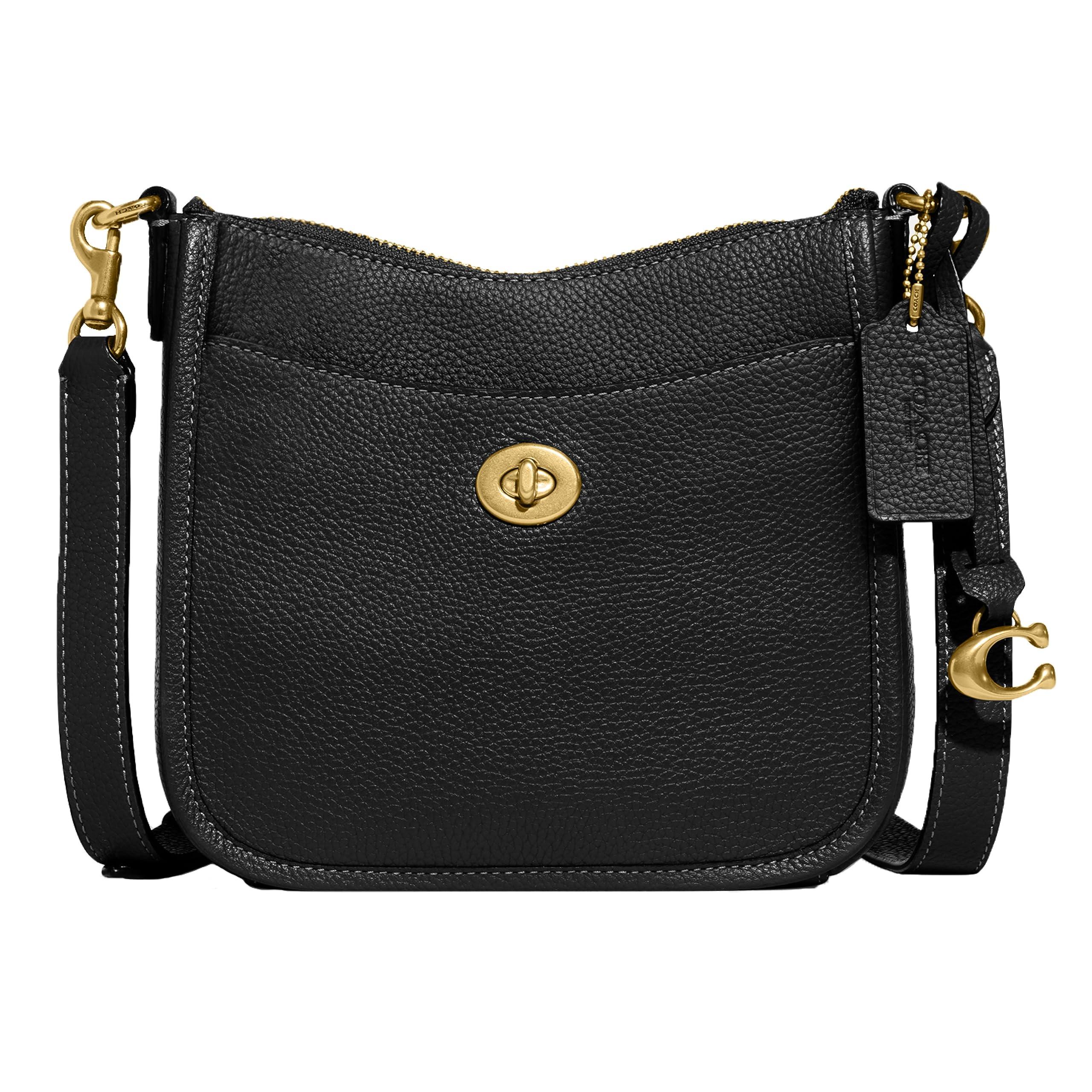 COACH Polished Pebble Leather Chaise Crossbody 19 Black One Size Lyst