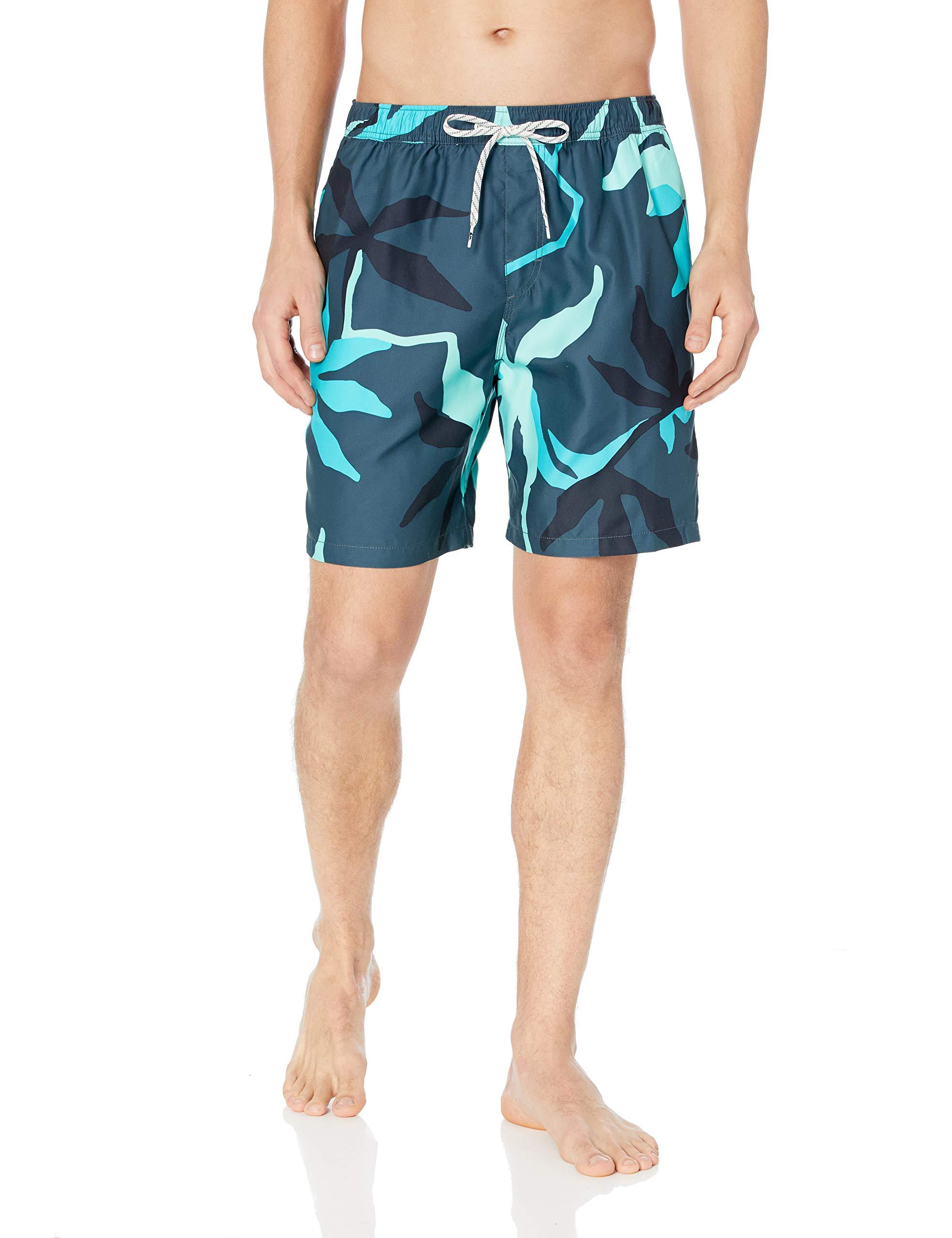 Quiksilver Suede Waterman Gully Floral 18 Volley Swim Trunk in Blue for