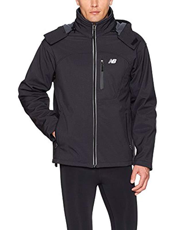 new balance men's soft shell zip front jacket