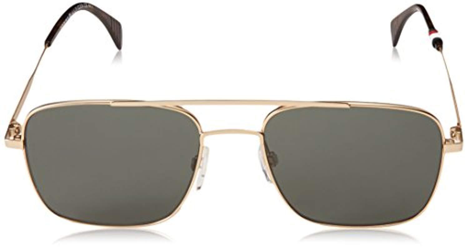 Tommy Hilfiger Mens Th1537s Square Sunglasses 55 mm SMTT GOLD