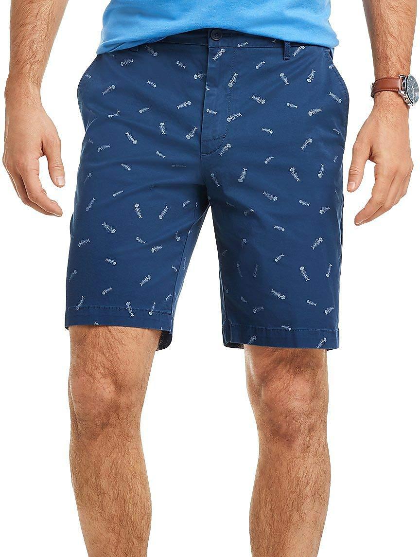 Izod Saltwater Stretch 9.5" Chino Printed Shorts in Blue for Men Save