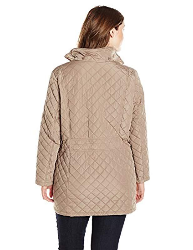 calvin klein women's classic quilted jacket with side tabs