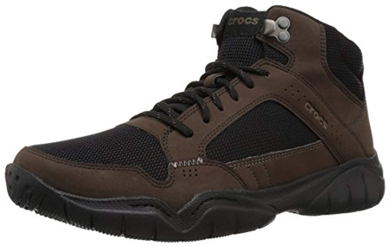 crocs men's swiftwater hiker mid m boot