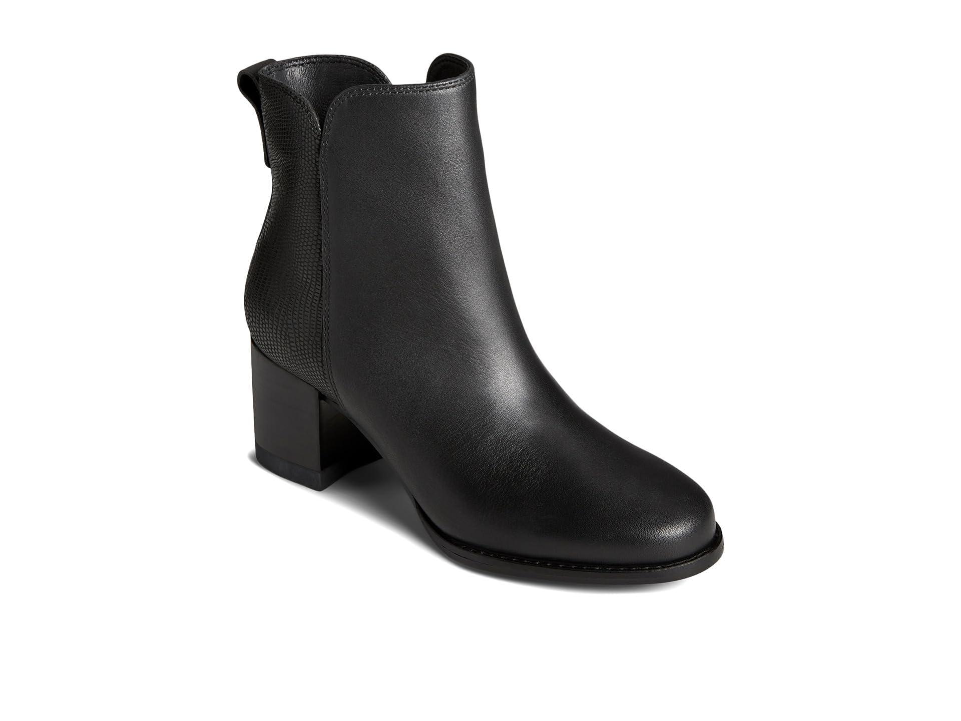 Sperry Women's Seaport Heel Boot - Leather Penny Loafer Style With 2.5-Inch Block Heel