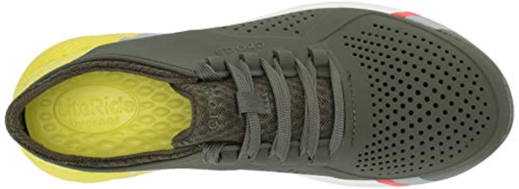 military green crocs