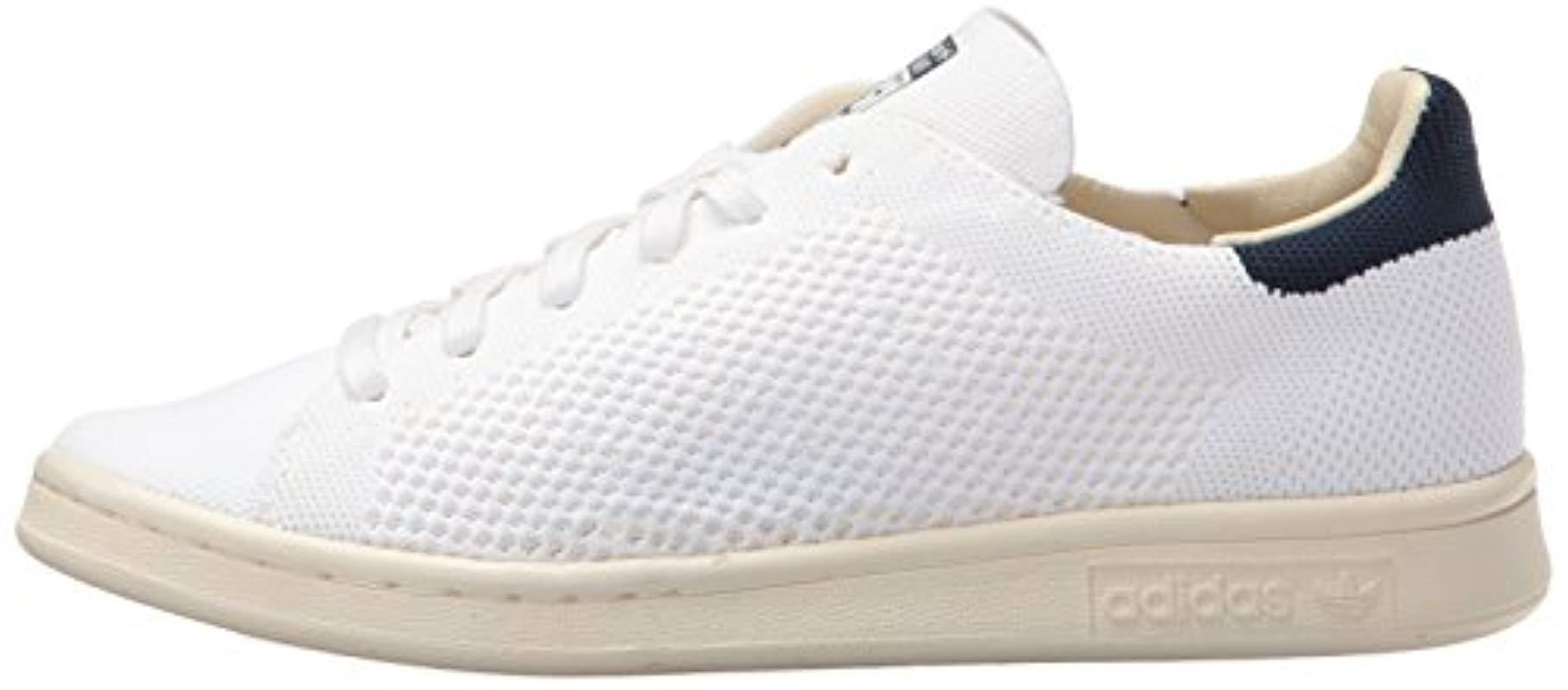 adidas originals white prime knit stan smith sneakers