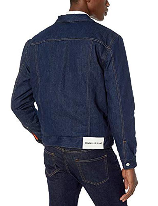 Calvin Klein Denim Trucker Jacket in Rinse (Blue) for Men - Save 15% - Lyst