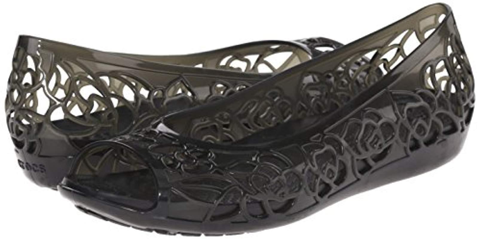 black jelly ballet flats