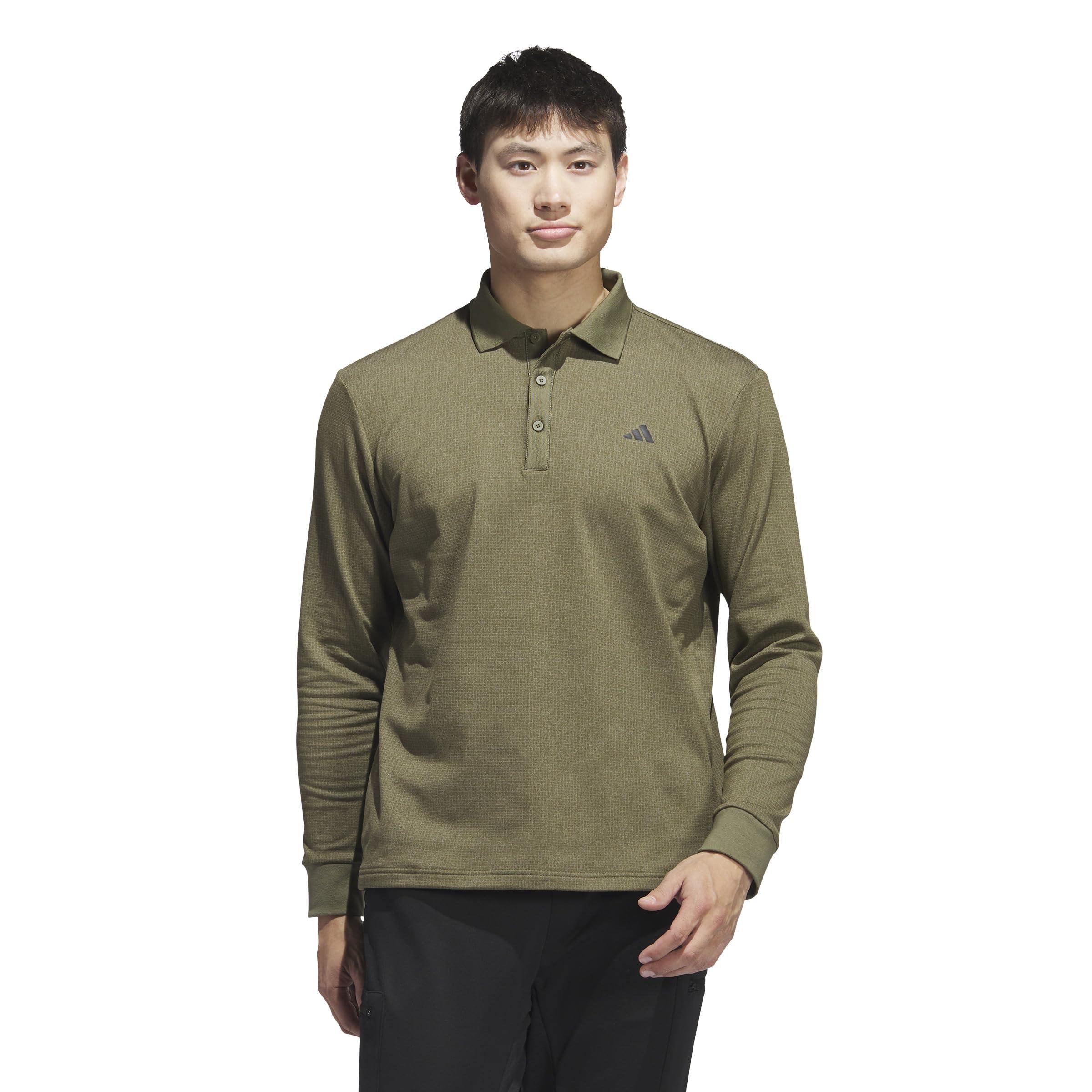 adidas Essentials Long Sleeve Polo Shirt Green for Men | Lyst