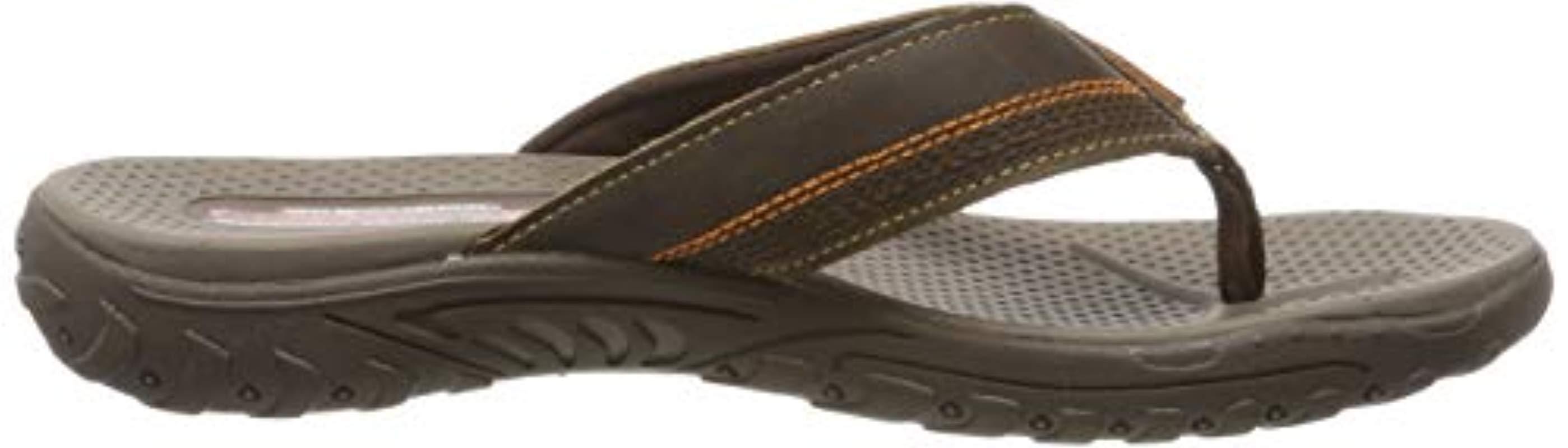 Skechers Relaxed Fit-Reggae-Cobano Flip-flop in Brown for Men - Save 6% - Lyst