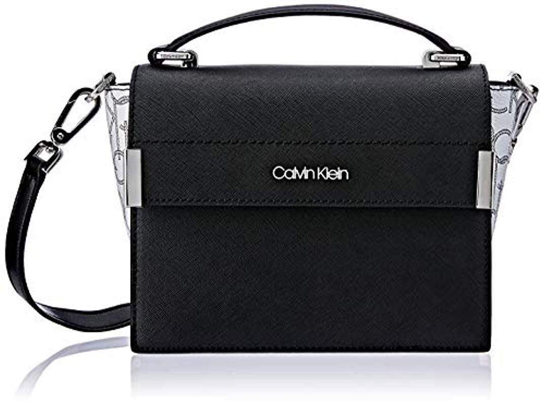 calvin klein raelynn saffiano crossbody