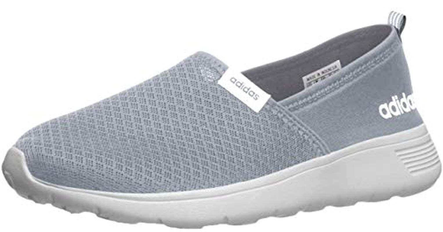 adidas Neo Lite Racer Slip On W Casual Sneaker in Grey (Gray) | Lyst