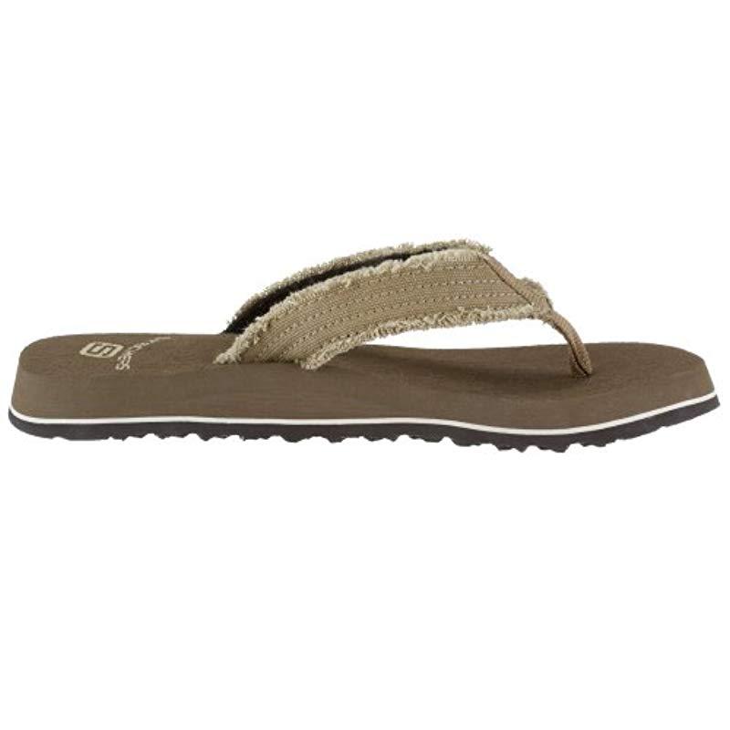 Skechers Usa Fray Cotton Thong,9 M Us,brown for Men | Lyst
