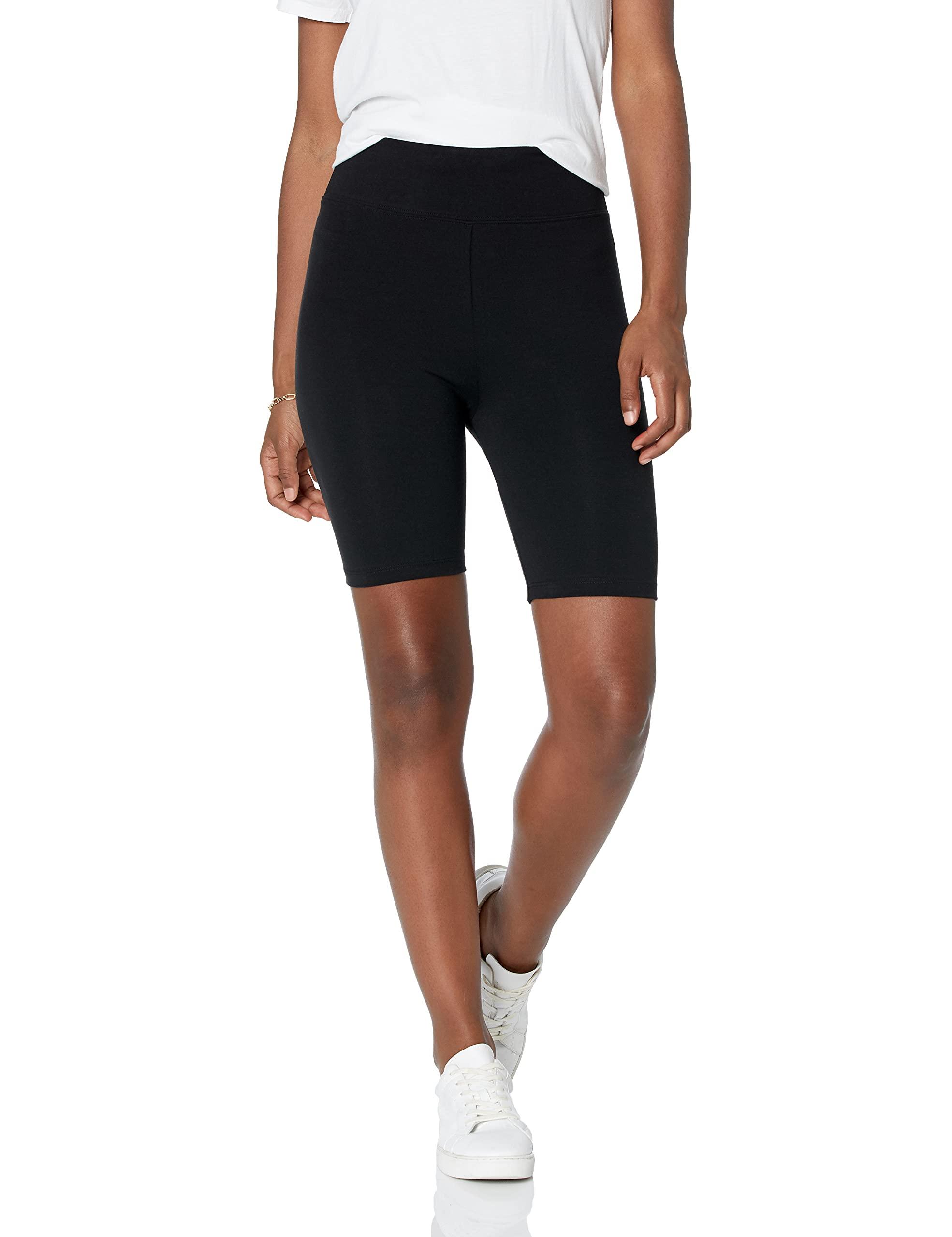 The Drop Jeannie High Rise Mid Length Bike Short in Black - Lyst