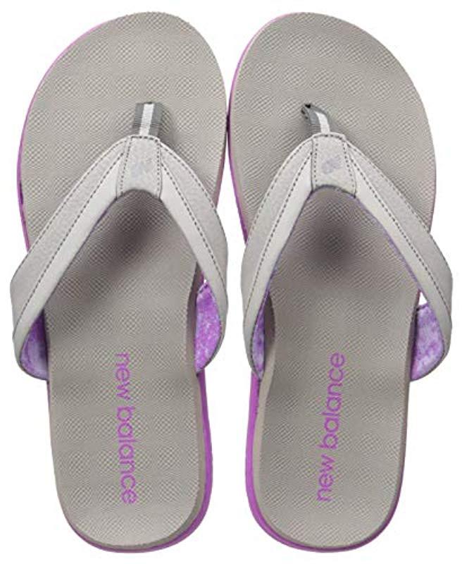 New Balance Synthetic Jojo Thong Flipflop in Pink/Grey (Gray) Save