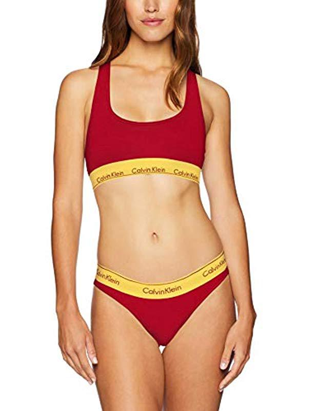 calvin klein red bikini set