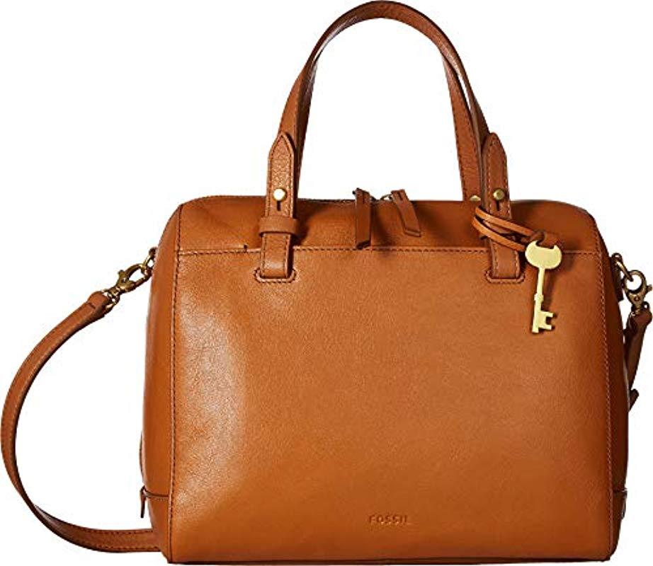 fossil rachel small leather satchel