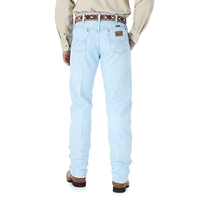 Wrangler George Strait Cowboy Cut Original Fit Jean , Bleach, 31w X 32l in  Blue for Men | Lyst