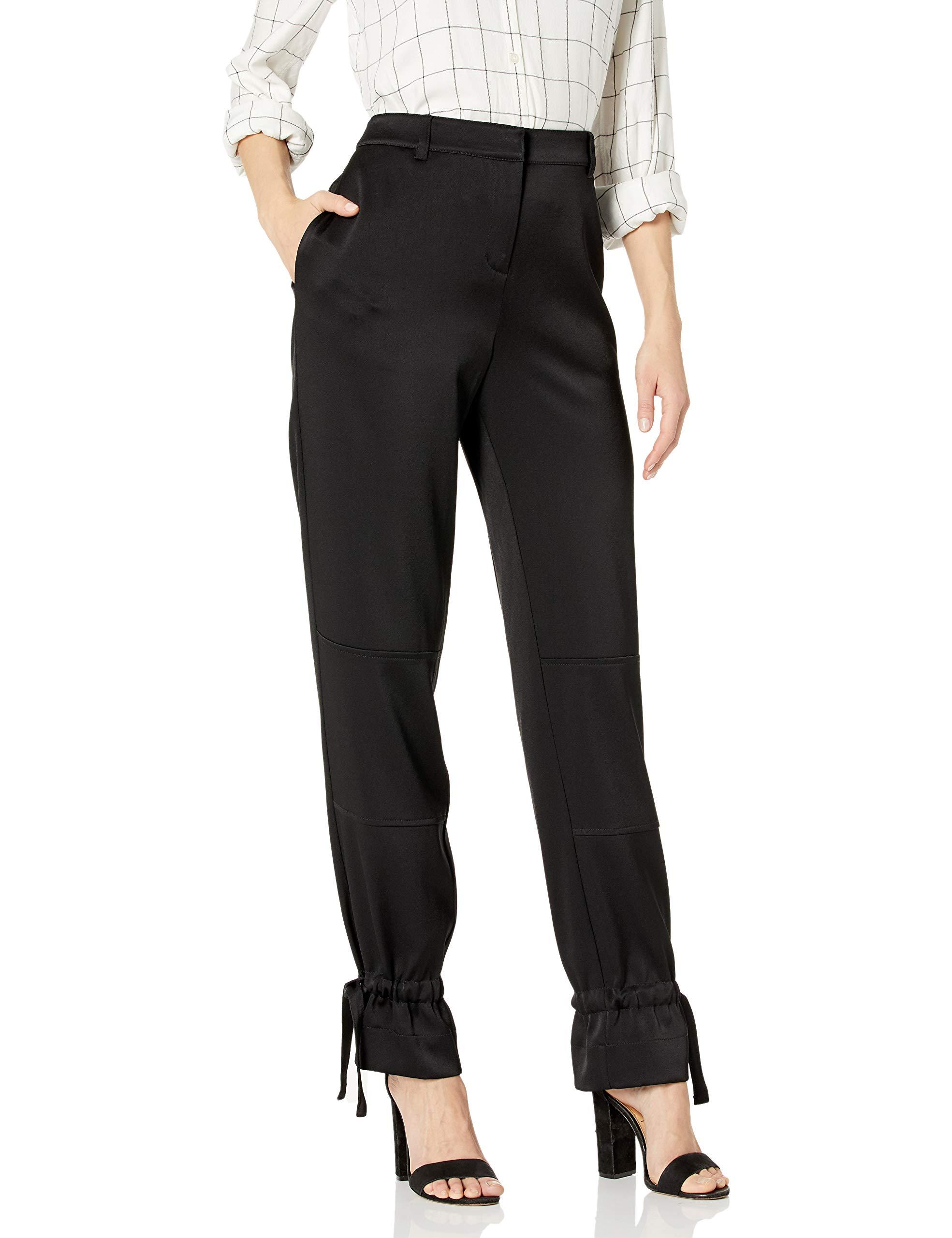BCBGMAXAZRIA Womens James Woven Cargo Pants with Tie Detials