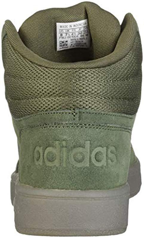 adidas Suede Hoops 2.0 Mid Sneaker in Green for Men | Lyst