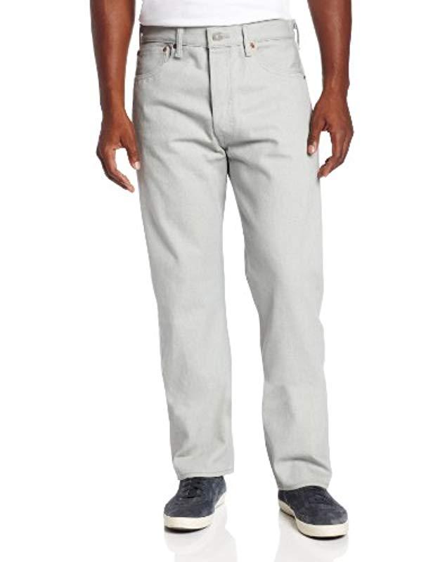 Levi's Denim 501 Original Shrink-to-fit Jeans in Gray for Men - Lyst